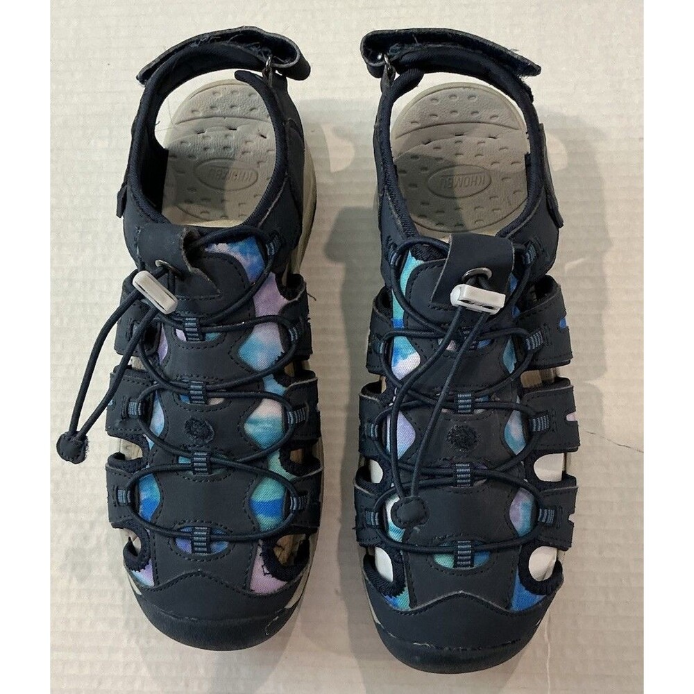 Khombu Water River Shoes "Crystal" Hiking Sandals size 9.5 Blue & Gray.